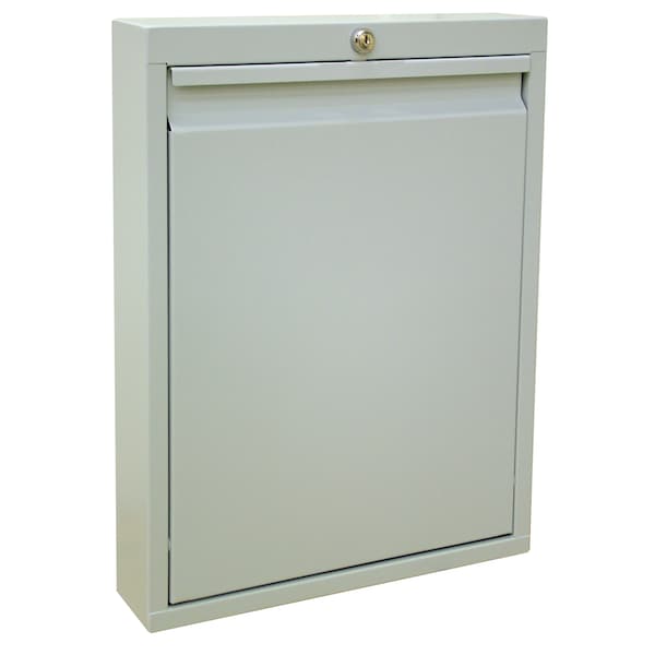 Deluxe Self Close Wall Desk, Beige (23.75"H X 18"W X 4"D)